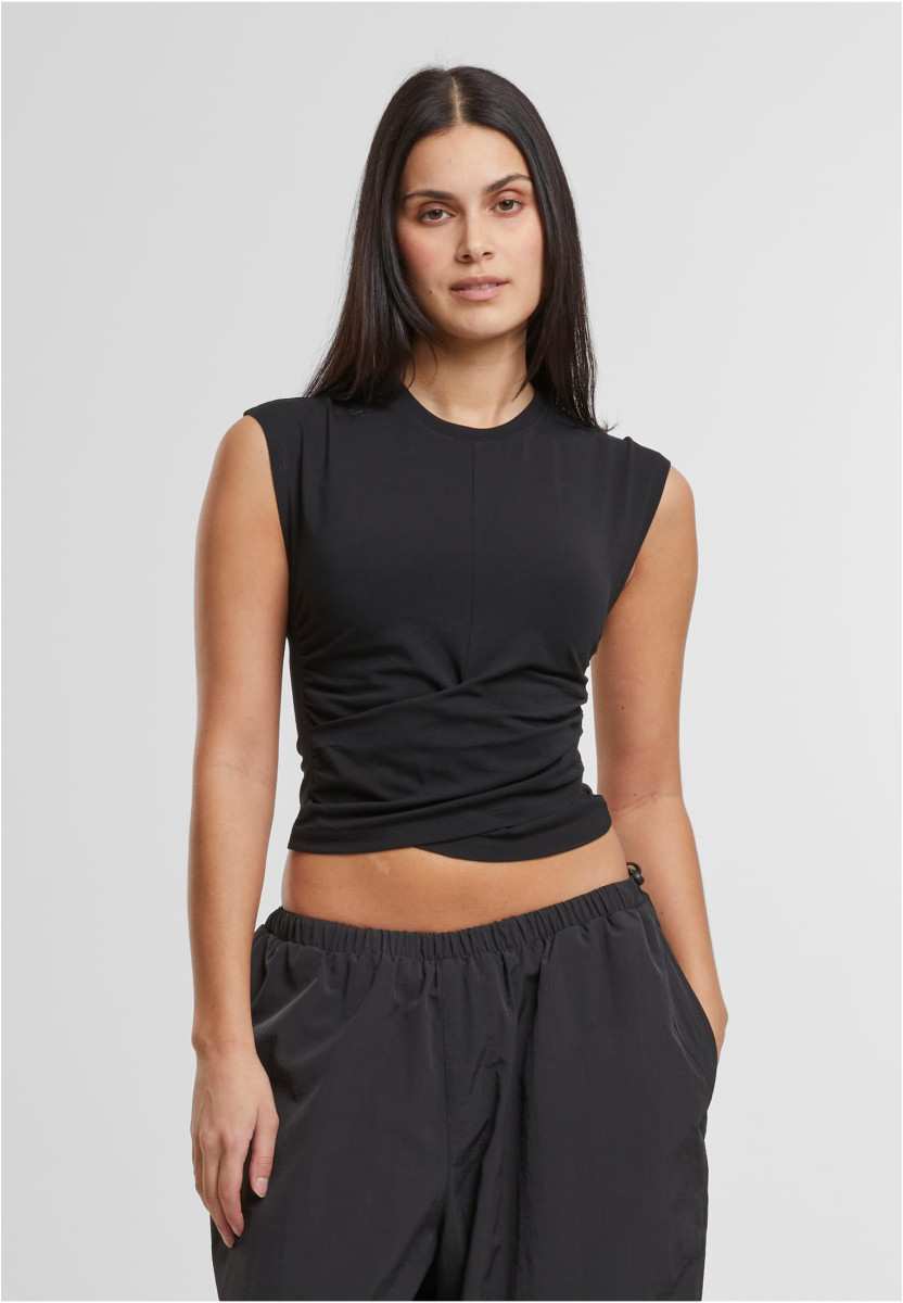 Ladies Cropped Wrapped Top