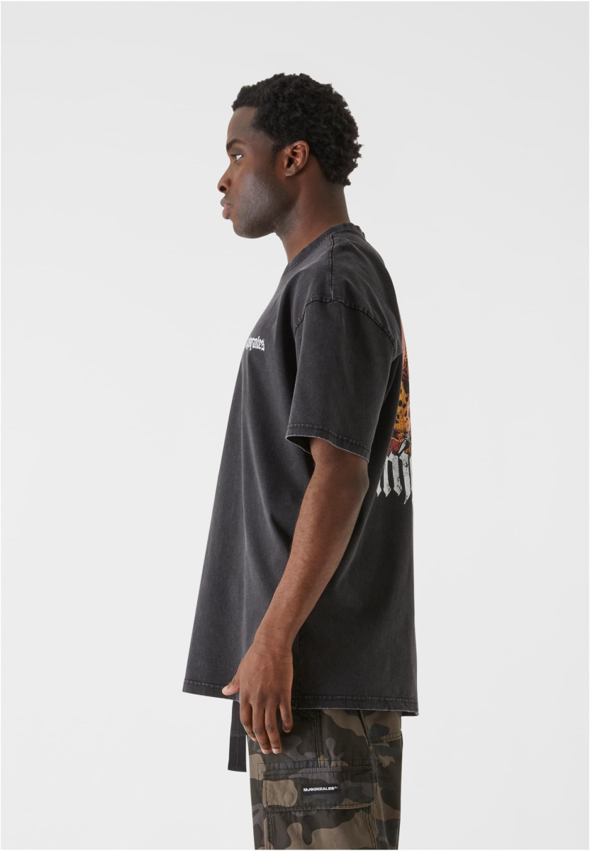 MJG Heavy Oversized Acid Washed Tee - Savage Leopard