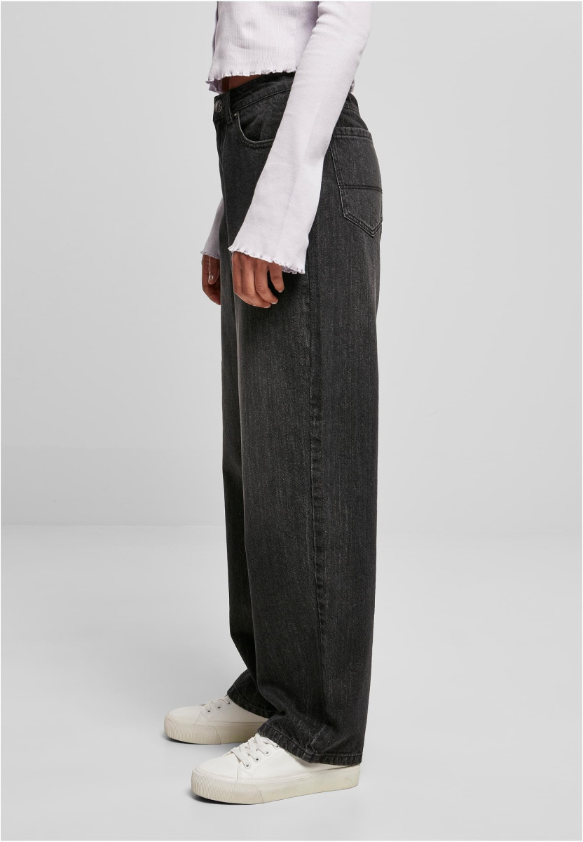 Ladies High Waist 90?S Wide Leg Denim Pants