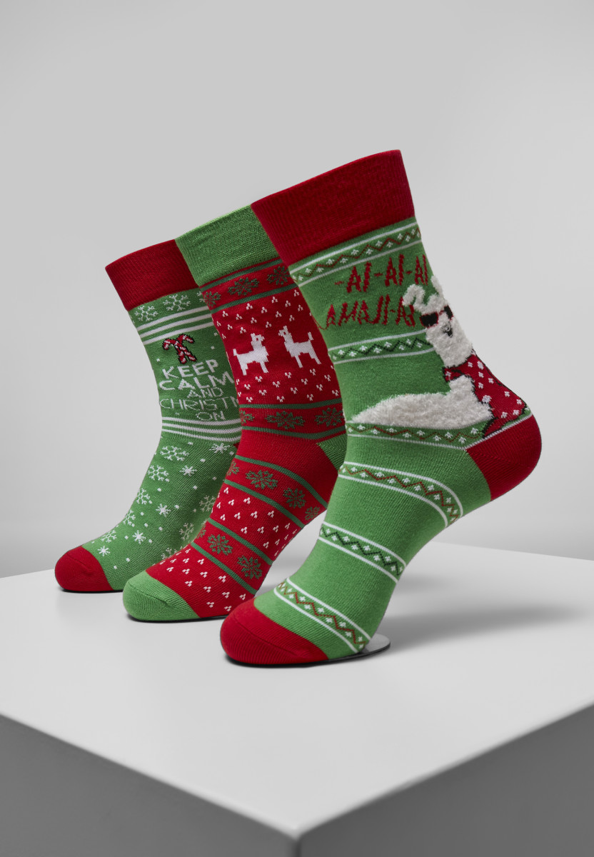 Christmas Lama Socks 3-Pack