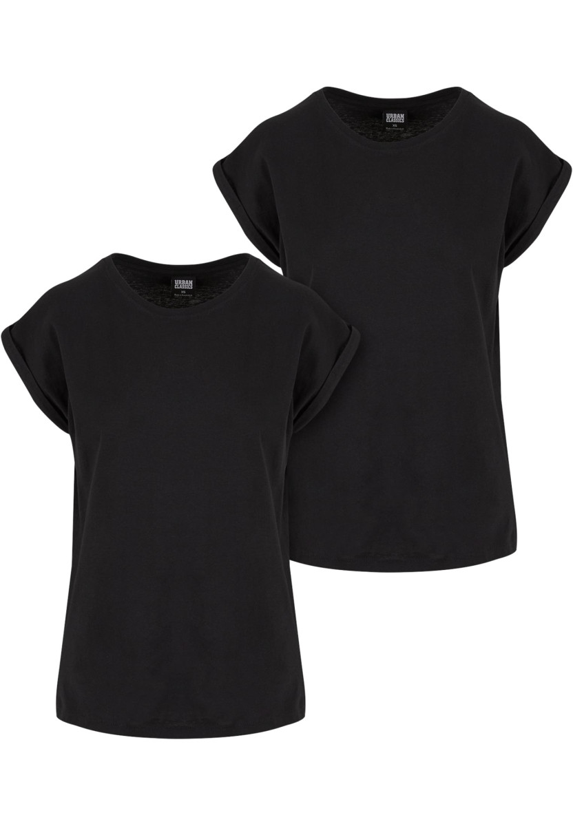 Pre-Pack Ladies Extended Shoulder Tee 2-Pack