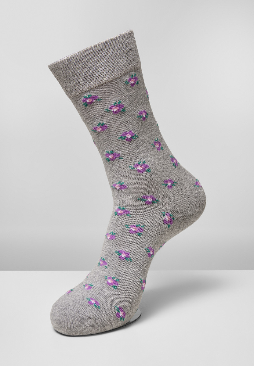 Recycled Yarn Flower Socks 3-Pack