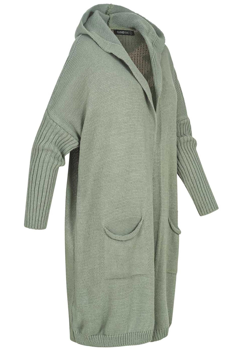 Cloud5ive Damen Strickjacke Cardigan mit Simply Love Live Print