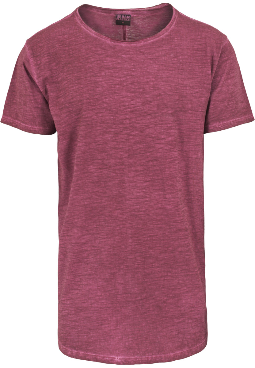 Long Back Shaped Spray Dye Tee