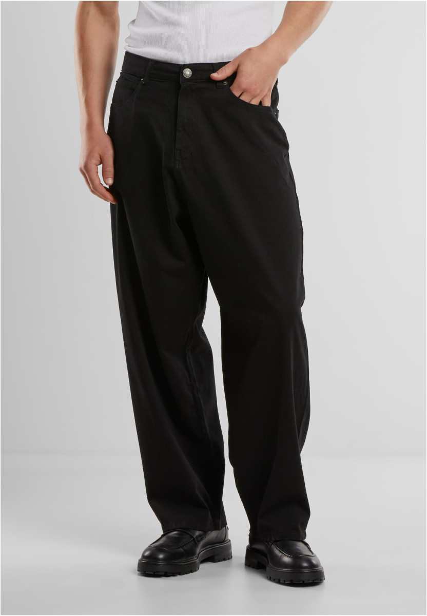 Tapered Twill Baggy Pants