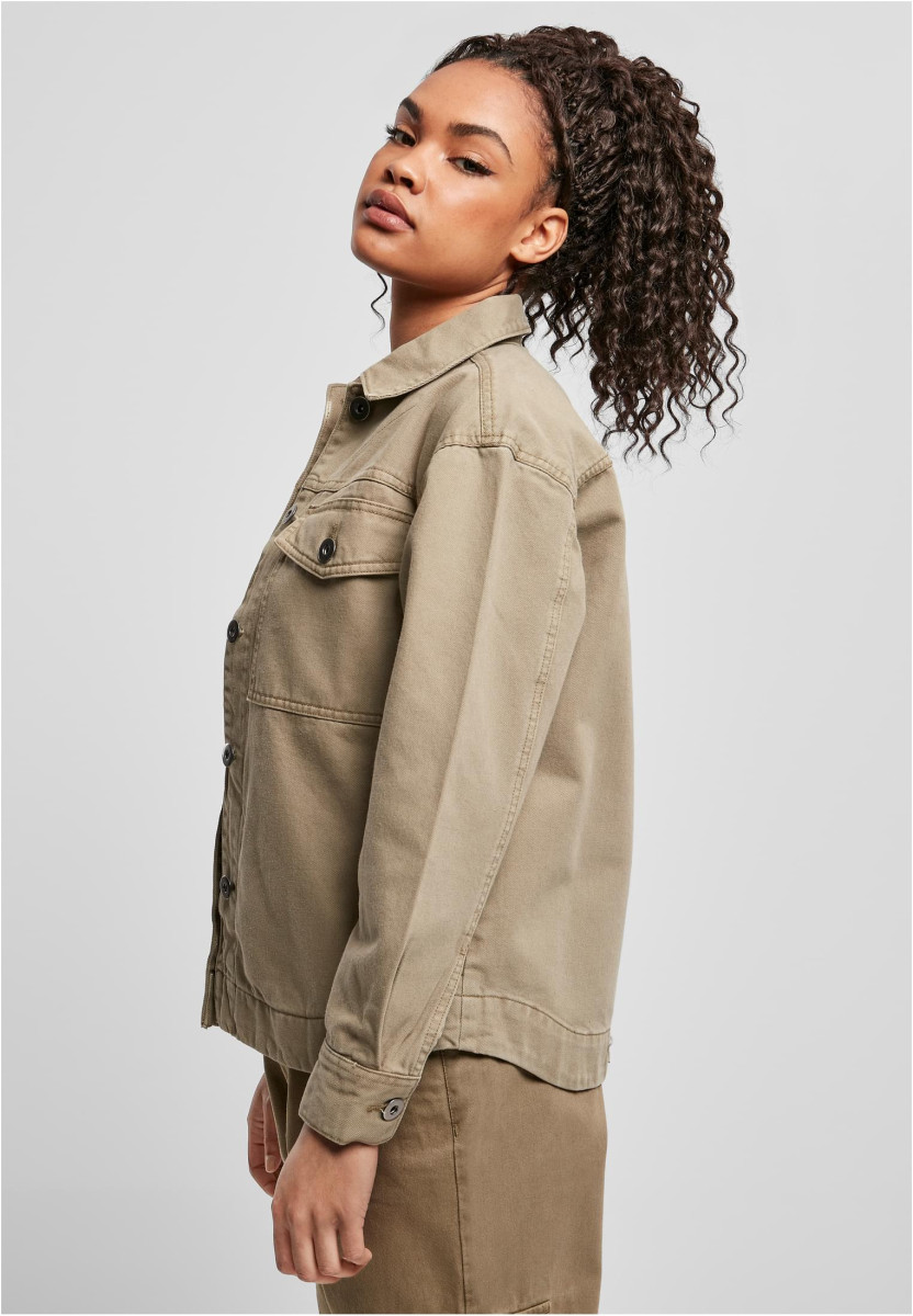 Ladies Oversized Shirt Jacket