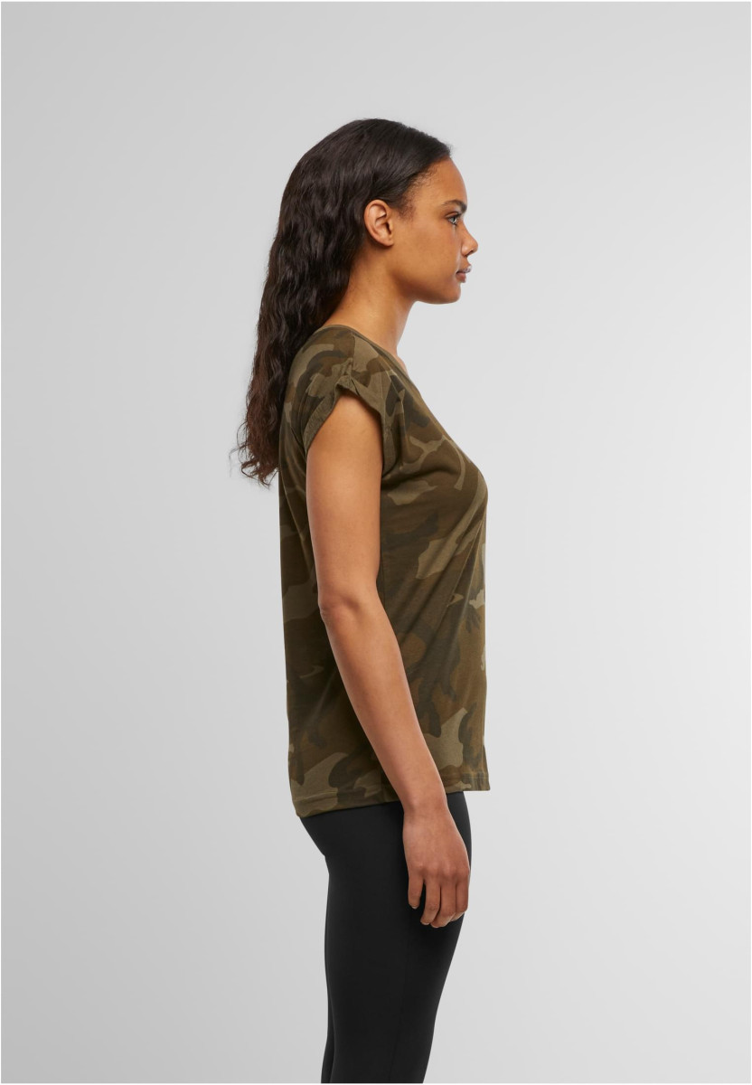 Ladies Extended Shoulder Camo Tee