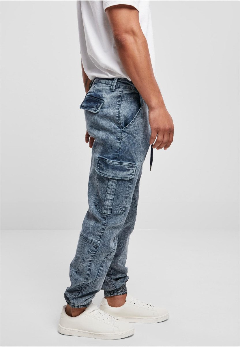 Denim Cargo Jogging Pants