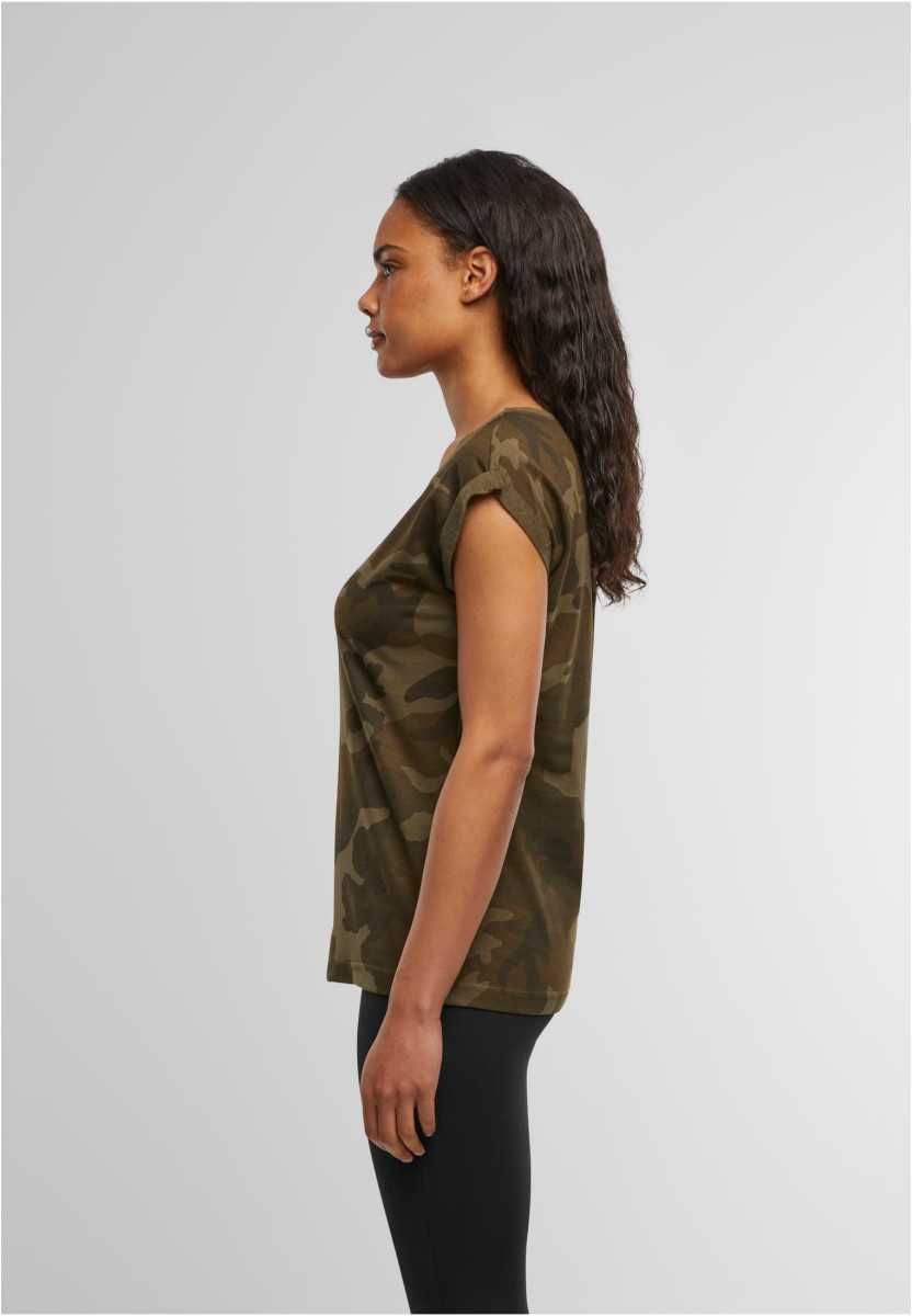 Ladies Extended Shoulder Camo Tee