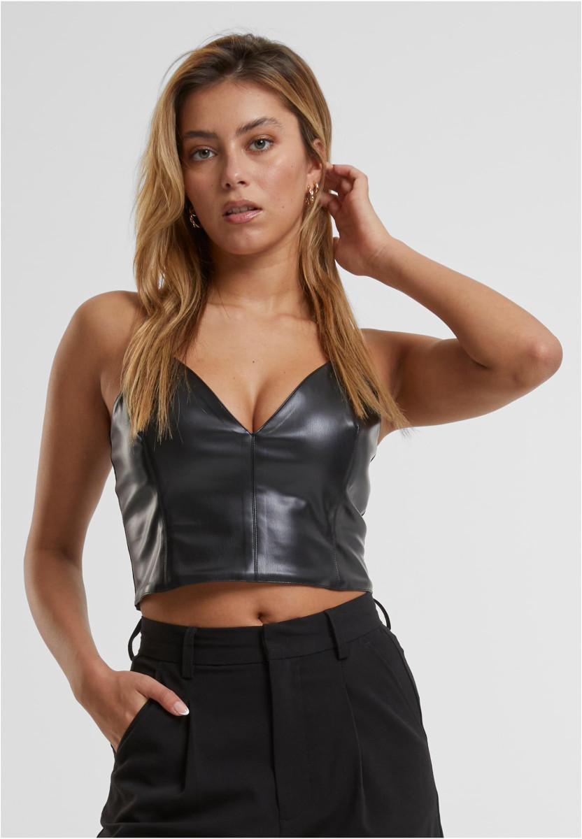 Ladies Synthetic Leather Top