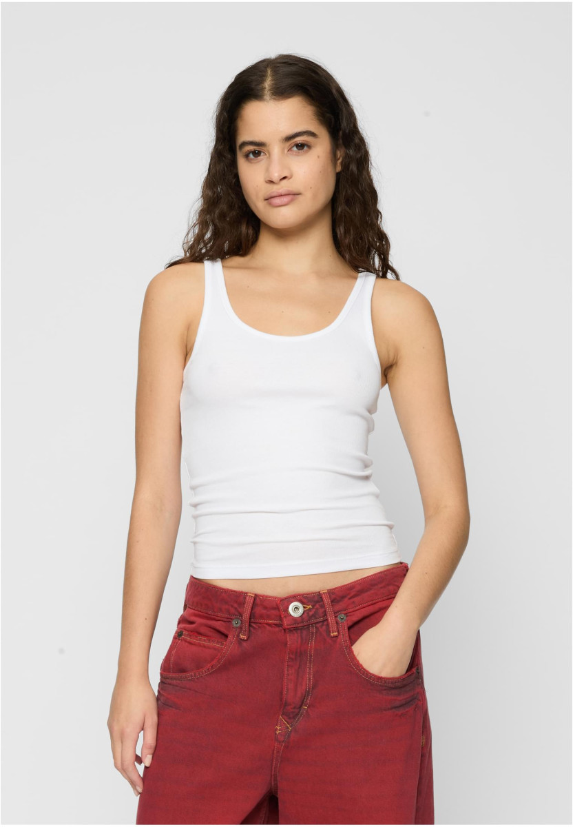 Ladies Organic Basic Rib Top 2-Pack