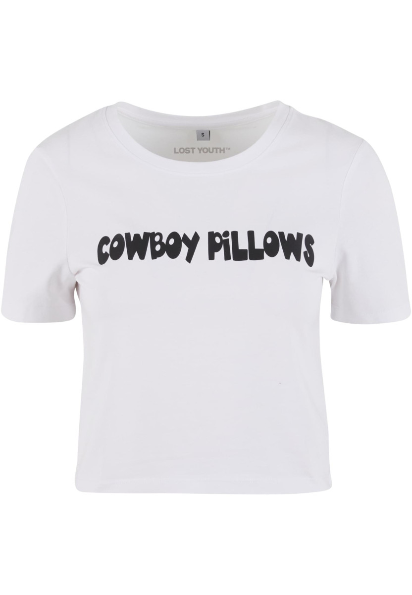 Lost Youth Ladies Cropped Tee - Cowboy Pillows