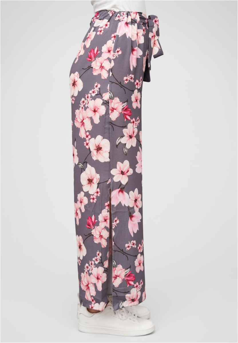 High-Waist Sommerhose mit Blumen Print