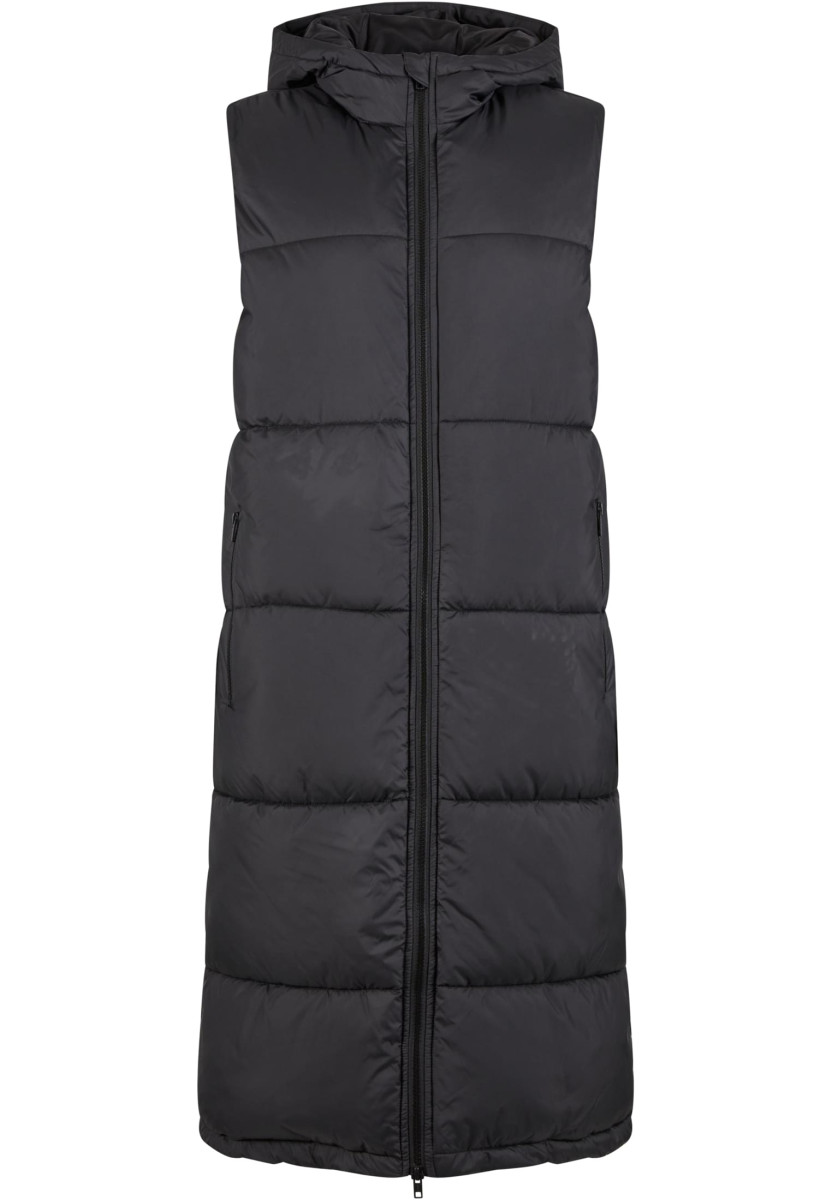 Ladies Long Hooded Puffer Vest