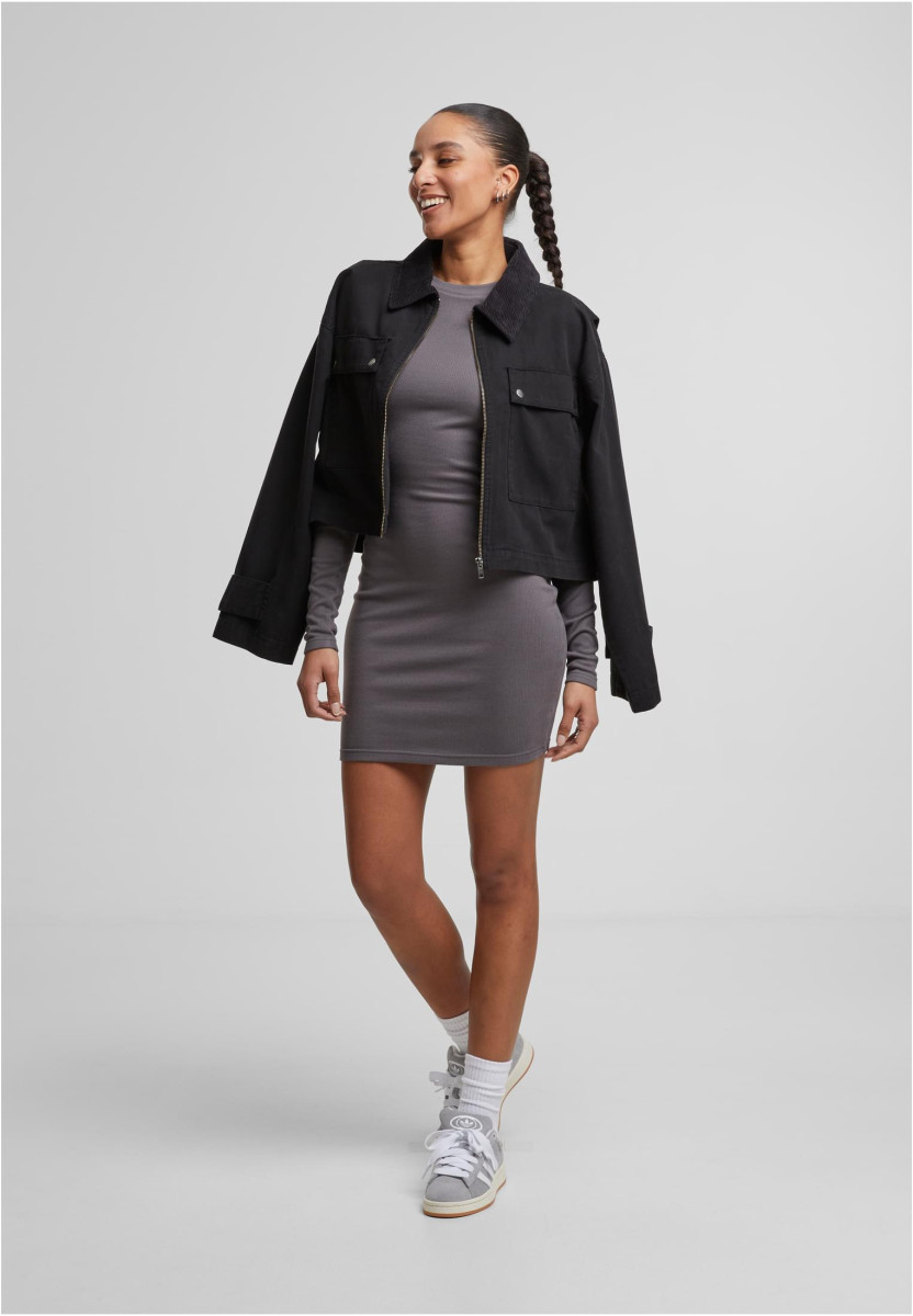 Ladies Workwear Cropped Cotton Jacket