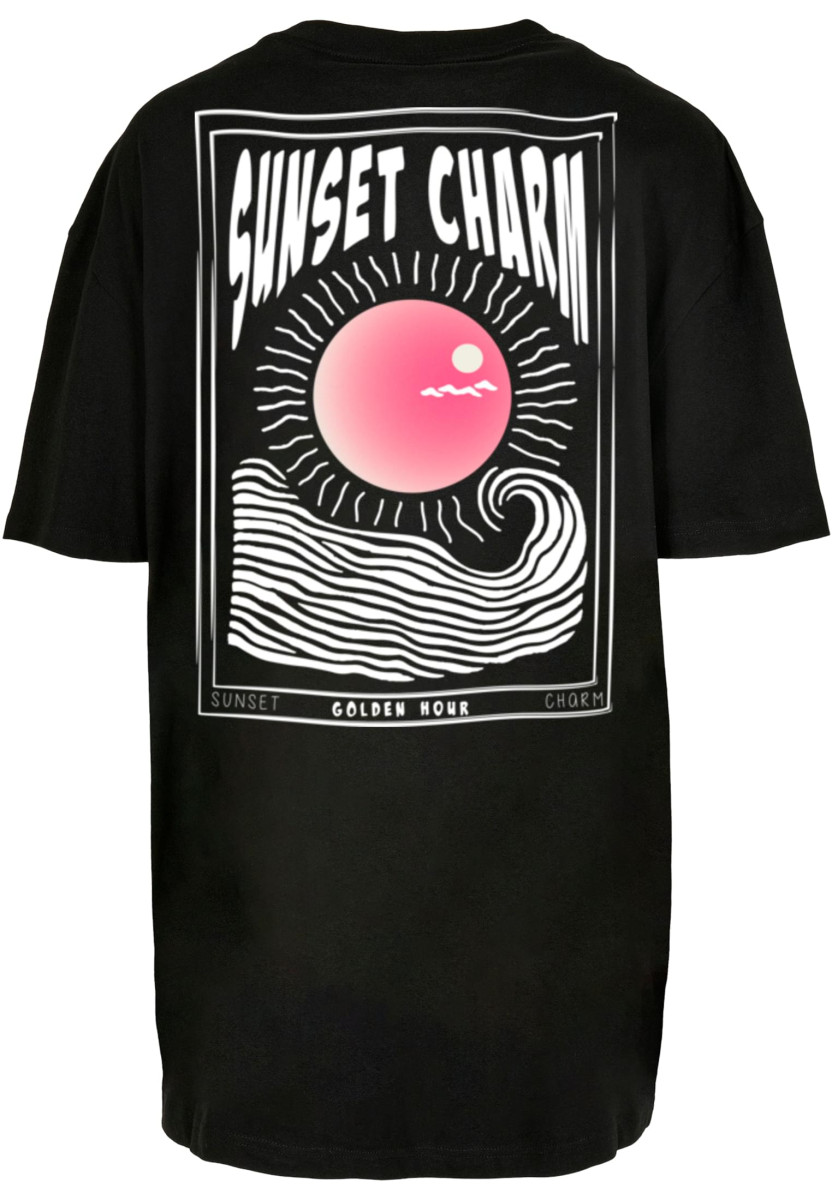 Ladies Sunset Charm Oversized Tee