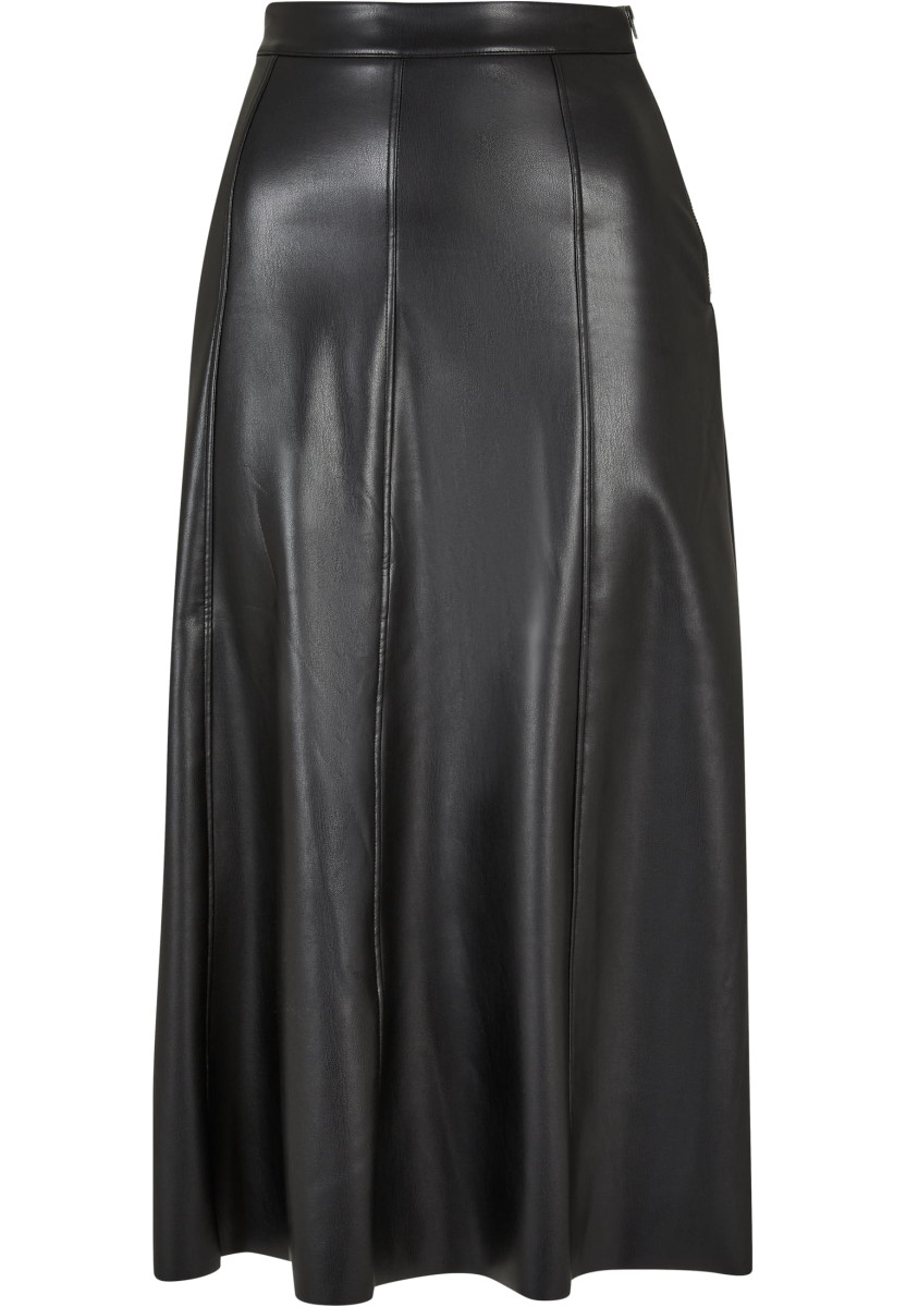 Ladies Synthetic Leather Midi Skirt