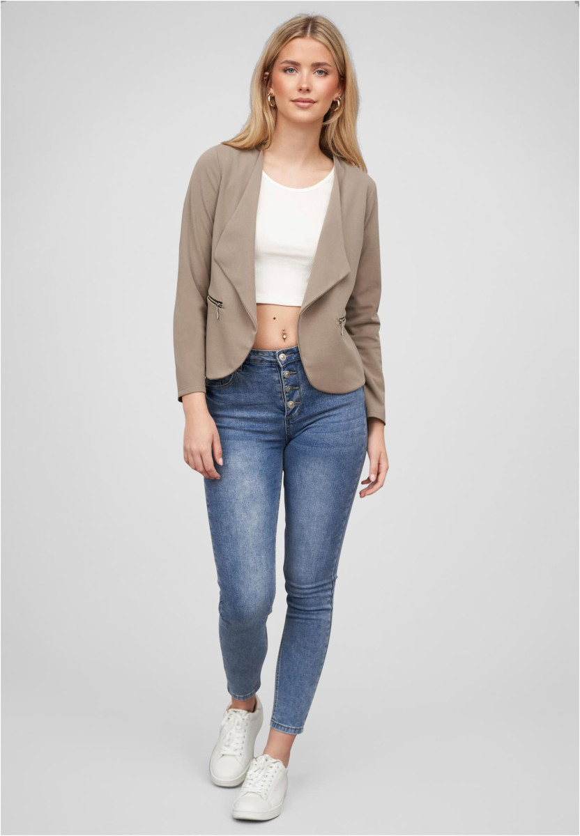 Cloud5ive Damen Blazer mit 2-Zip-Pockets und Reverskragen