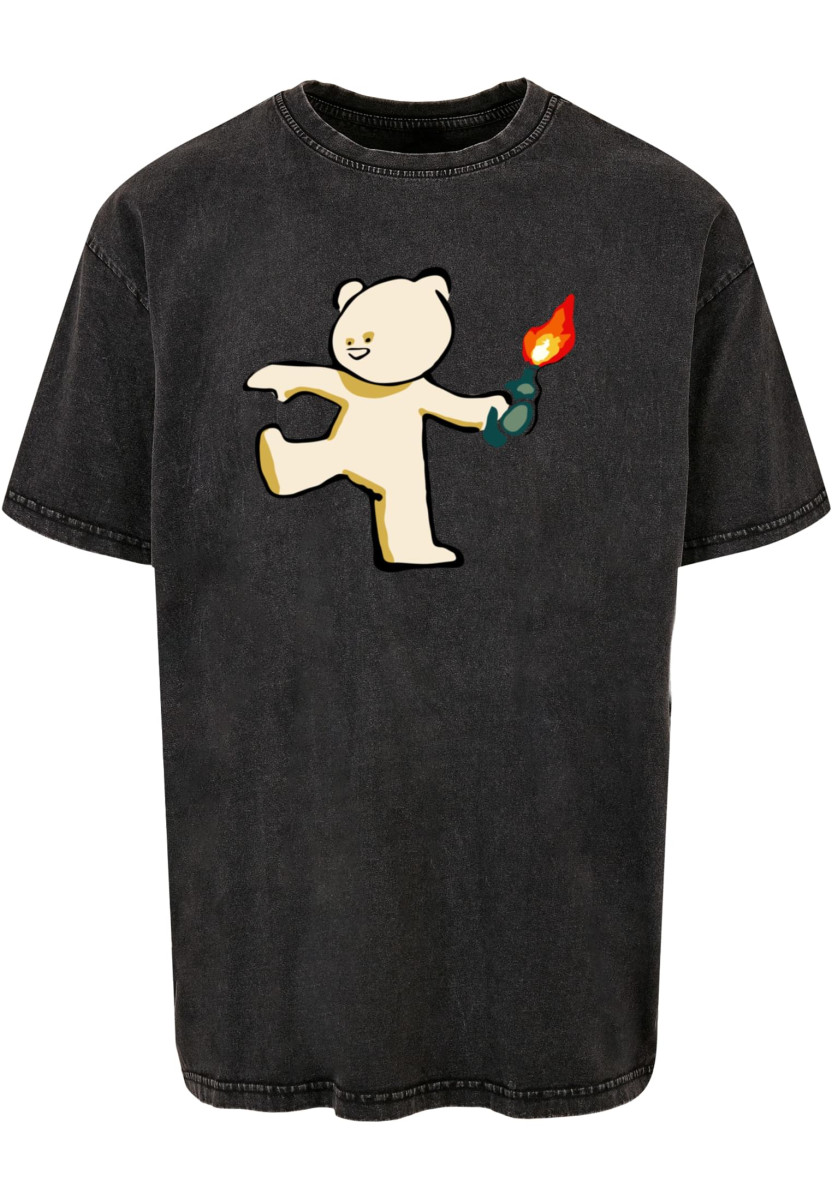 Brandalised - Molotov Teddy Acid Washed Oversize Tee