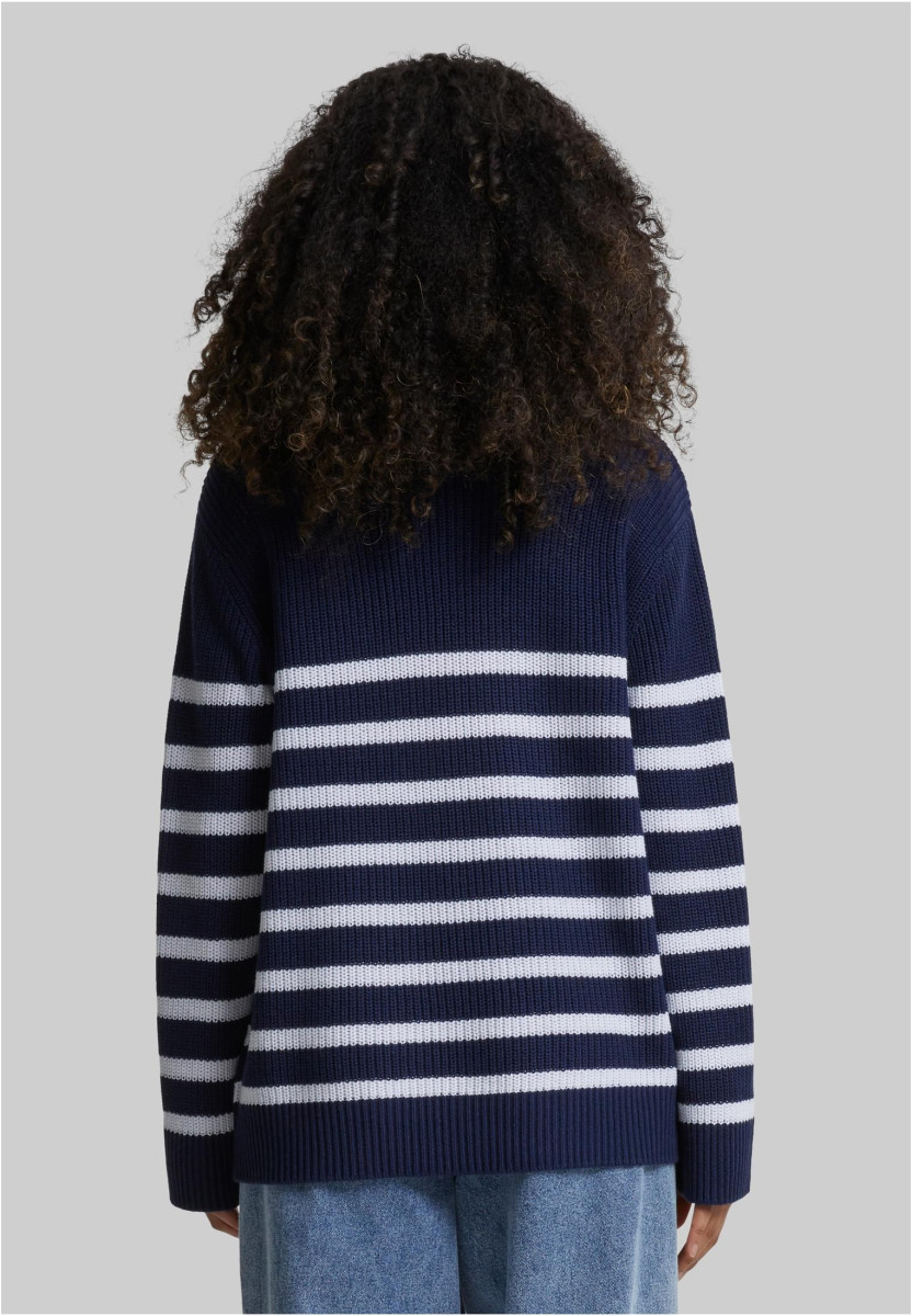 Ladies Rib Striped Sweater