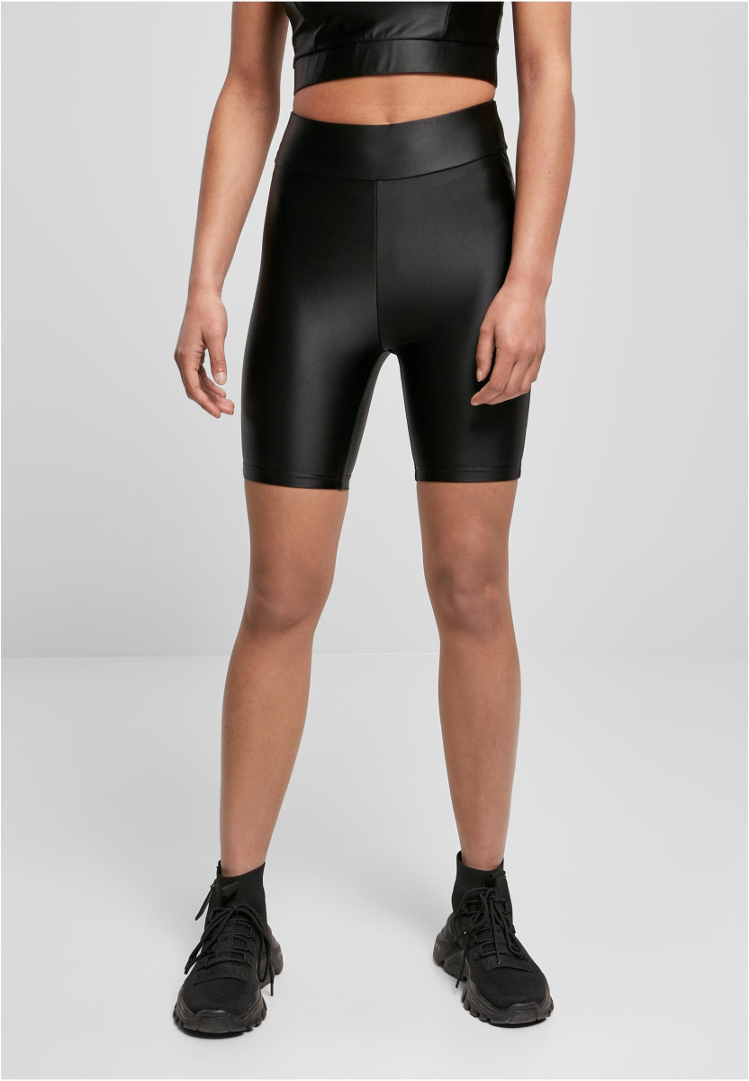 Ladies Highwaist Shiny Metallic Cycle Shorts