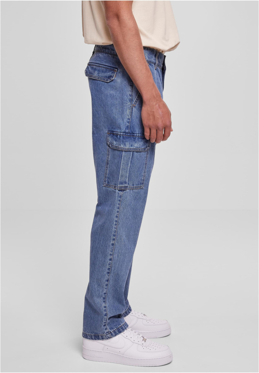 Straight Leg Cargo Jeans