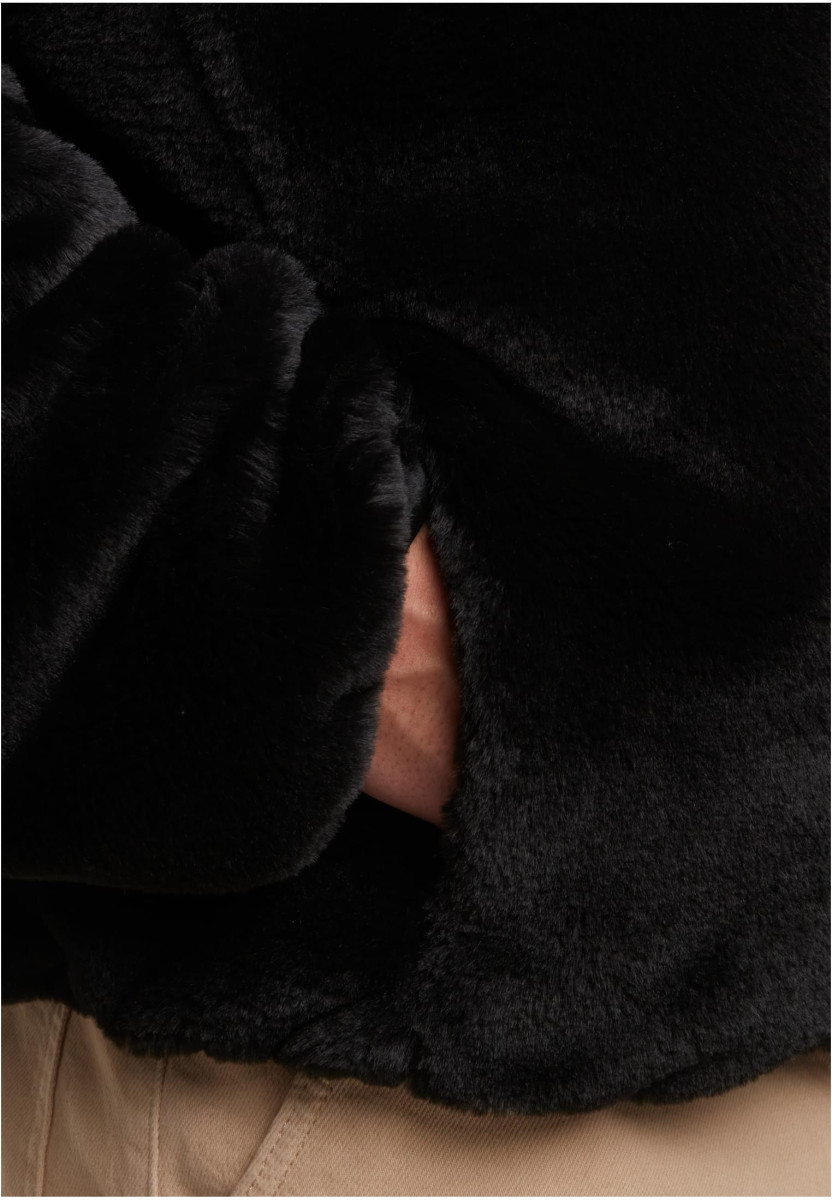 Full Zip Faux Fur Hoodie