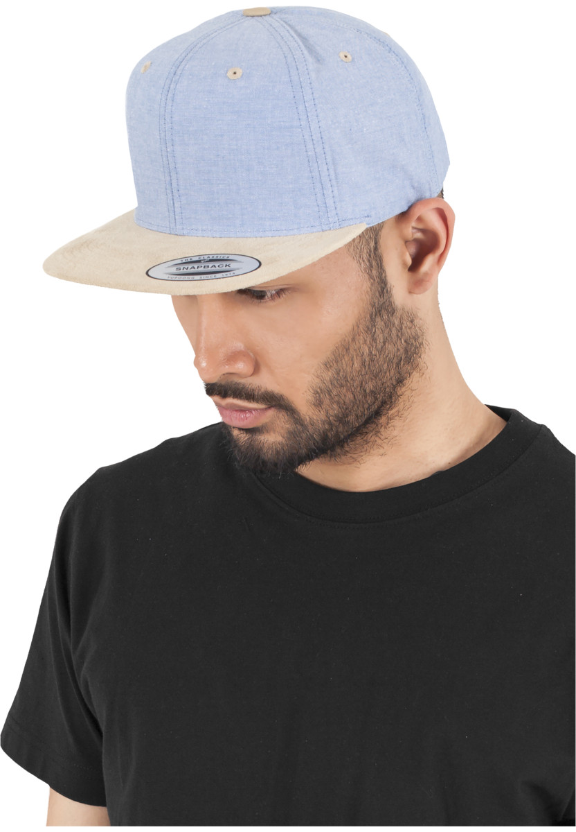 Chambray-Suede Snapback