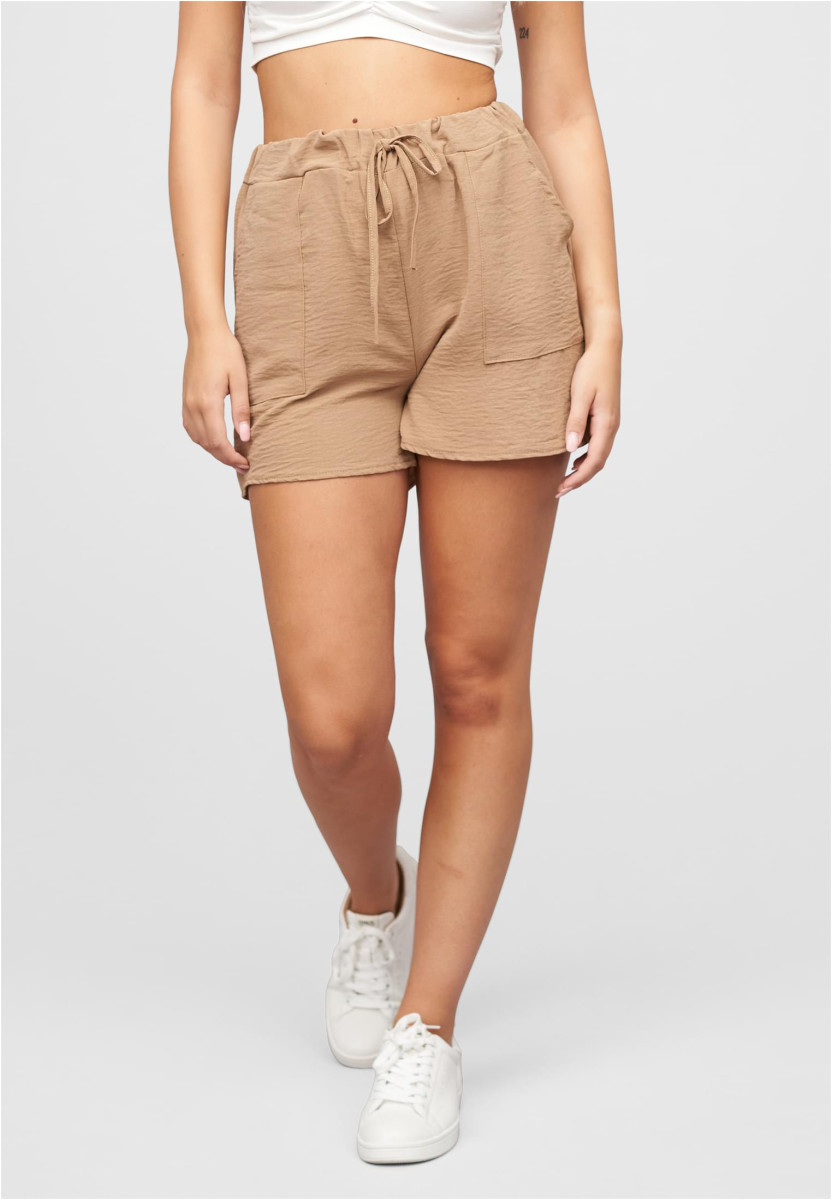 Musselin Shorts m. aufgesetzten Taschen