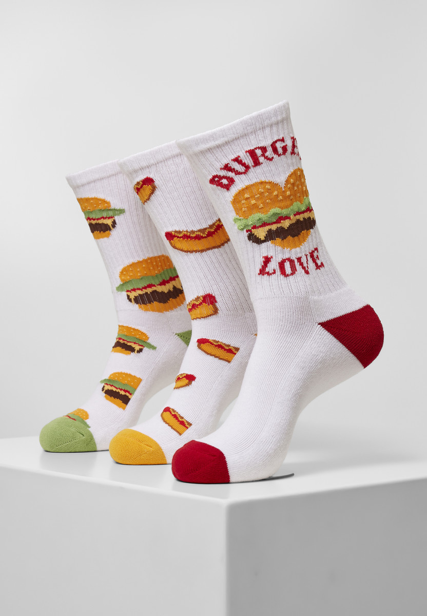 Burger Hot Dog Socks 3-Pack