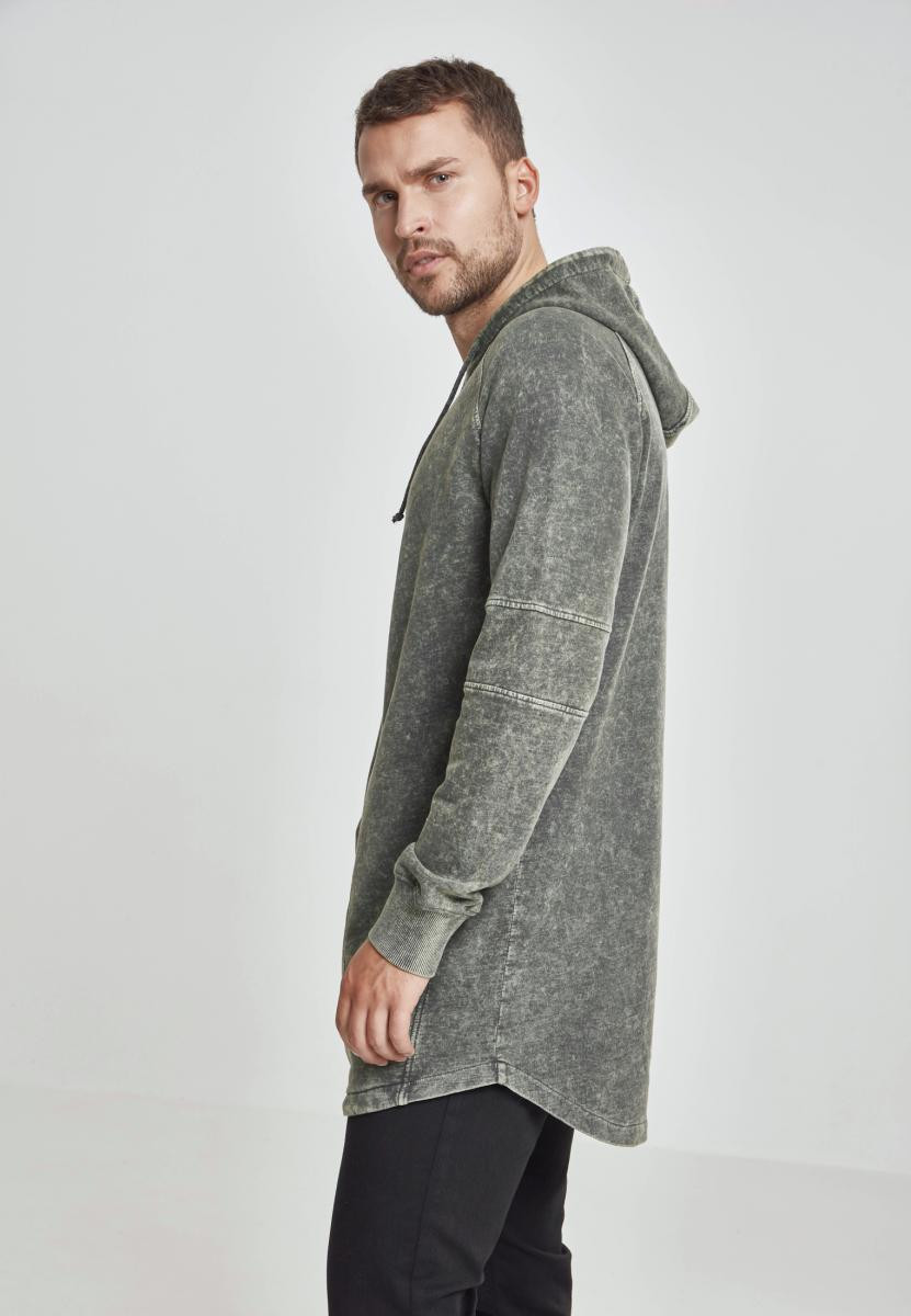 Terry Acid Washed Long Shaped Hoody