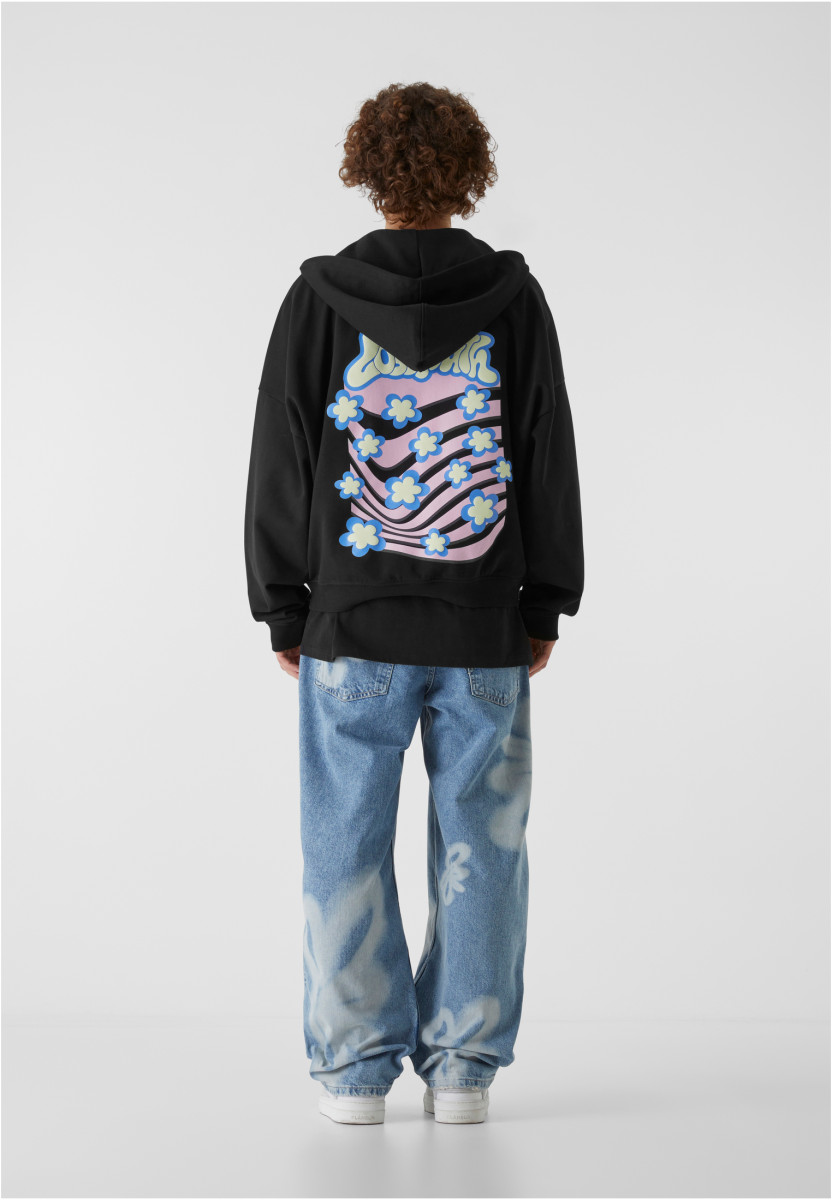 Lost Youth Zip Hoody - Flower Waves