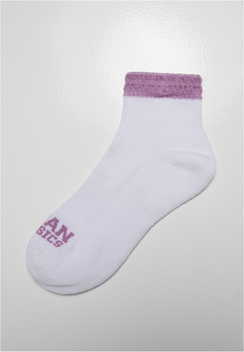 Colored Lace Cuff Socks 5-Pack