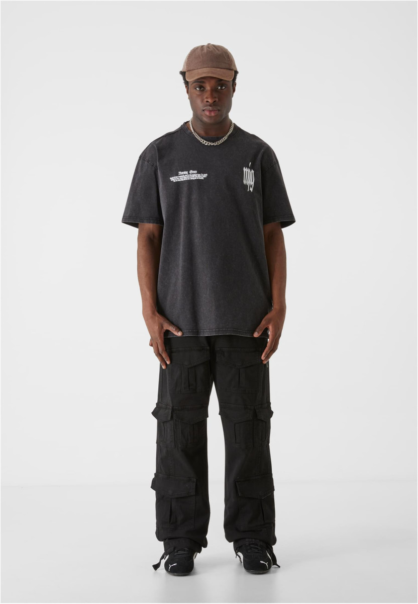 MJG Heavy Oversized Acid Washed Tee - Inferno Butterfly