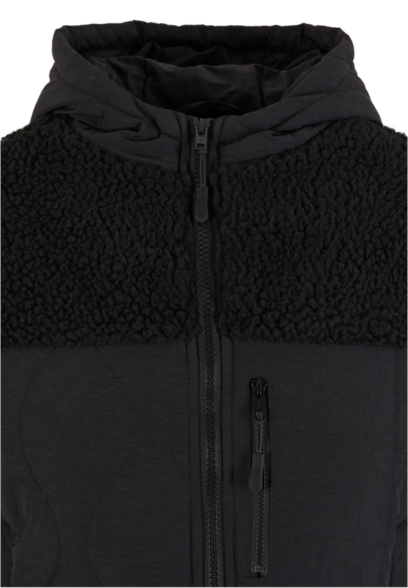 Ladies Sherpa Crinkle Nylon Mix Jacket