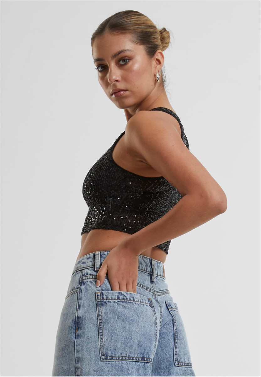 Ladies Sequins Cropped Top